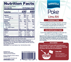 
                  
                    Annasea Limu Ahi Poke Nutrition and Instructions
                  
                