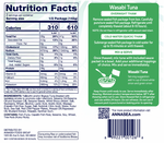 Annasea Wasabi Tuna Ahi Poke Back of a food packaging label with nutritional information